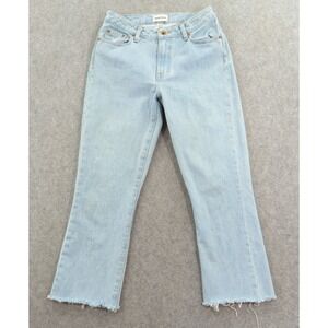 Taylor Stitch Jeans Womens 27 Blue High Rise Straight Leg Denim Raw Hem